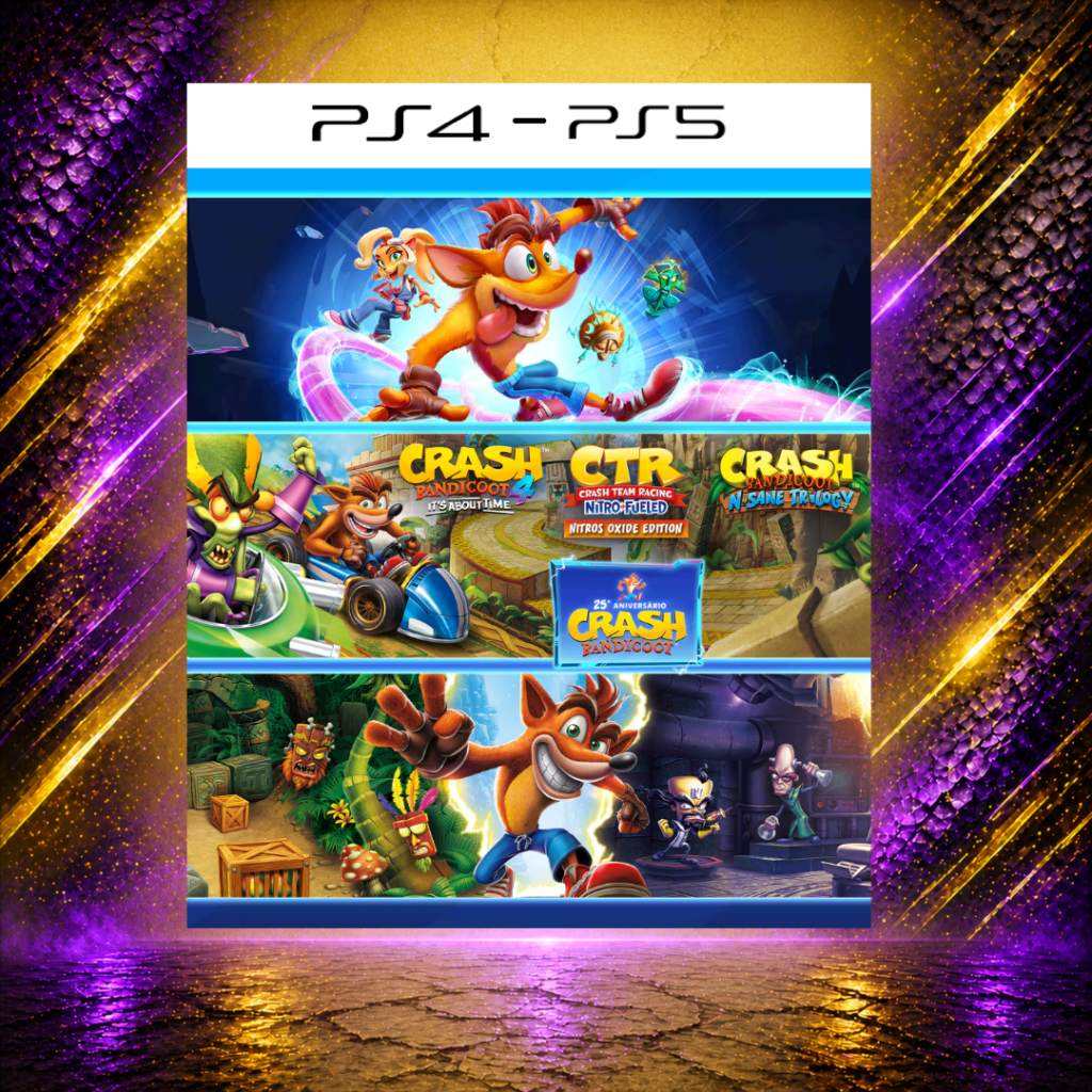 Pacote de Crashiversário - Crash Bandicoot - PS4/PS5 - Mídia Digital
