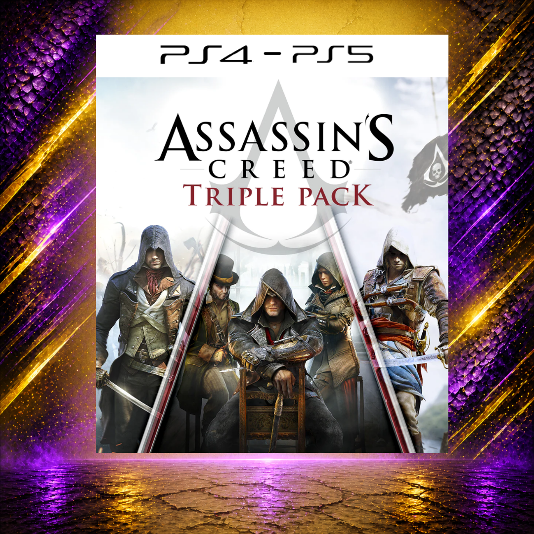 ASSASSIN'S CREED TRIPLE PACK - PS4/PS5 - Mídia Digital
