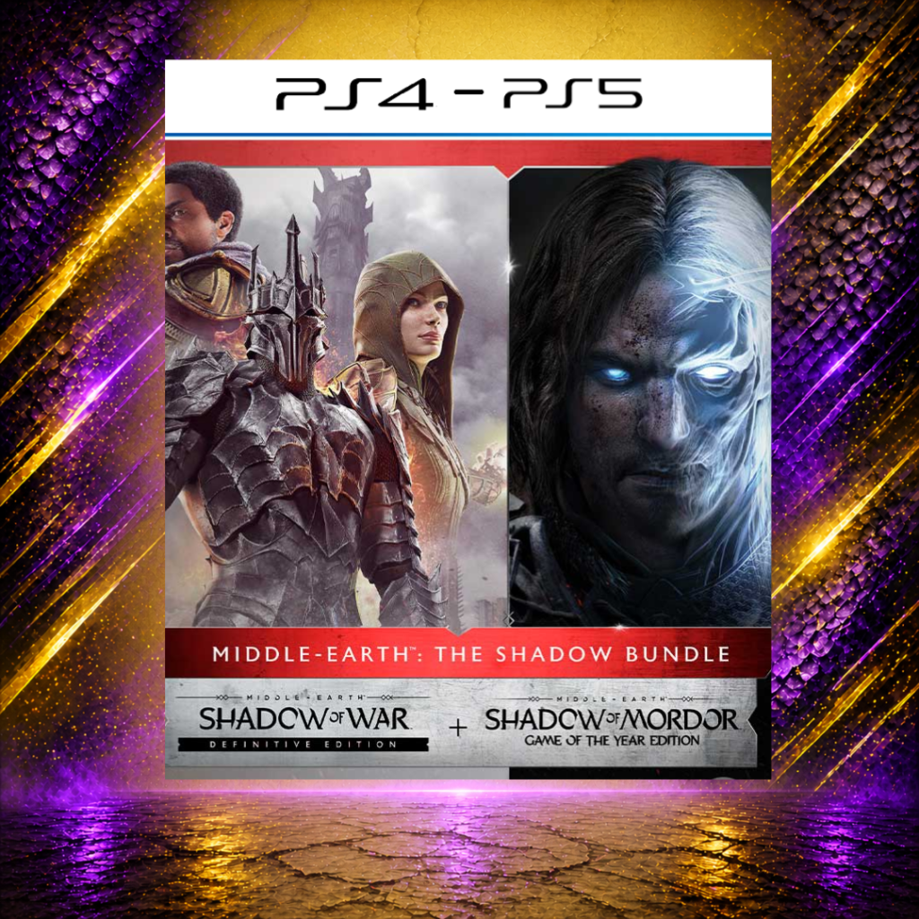 Pacote Sombras de Mordor + Sombras de Guerra - PS4/PS5 - Mídia Digital